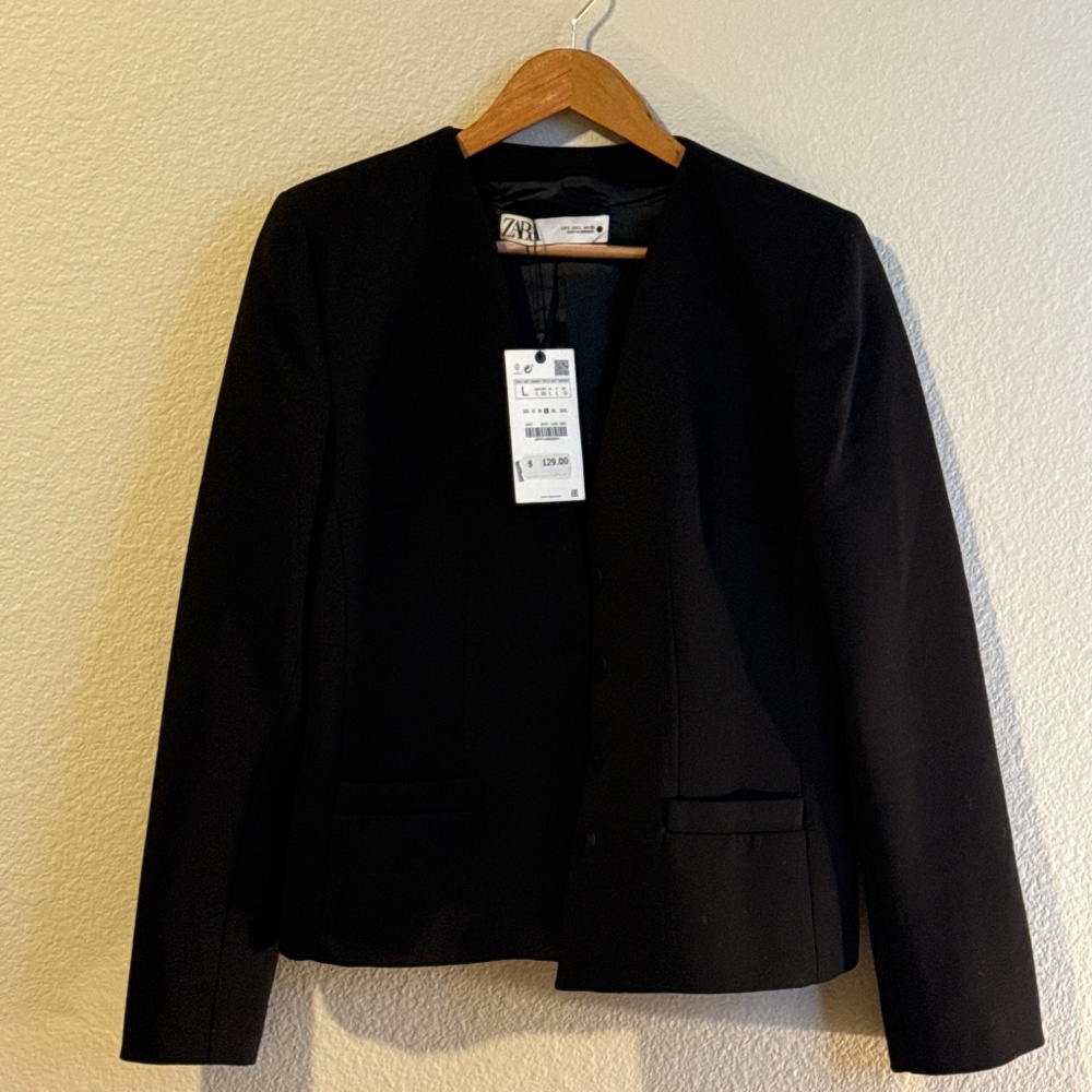 Nwt Zara Tailored Blazer L - image 1